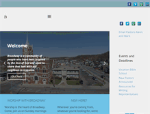Tablet Screenshot of broadwayunitedmethodist.com